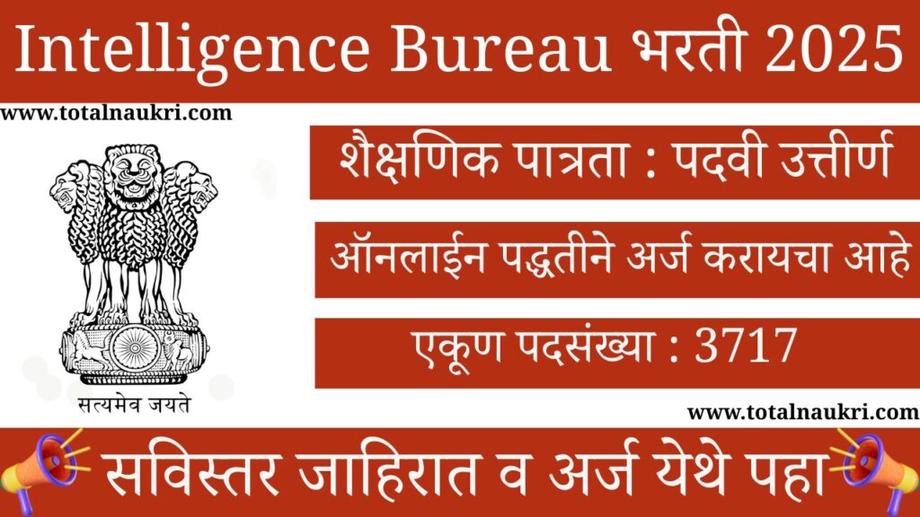 Intelligence Bureau ACIO Bharti 2025