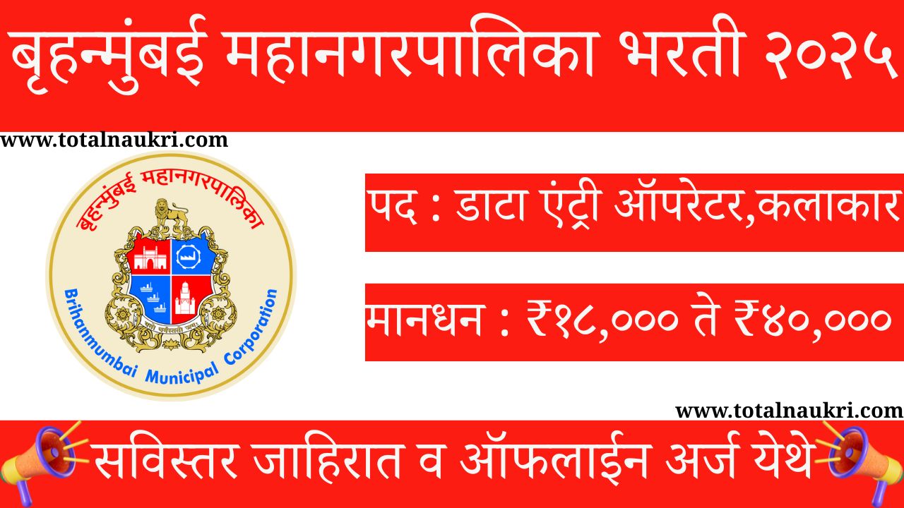 Brihanmumbai Mahanagarpalika Bharti 2025