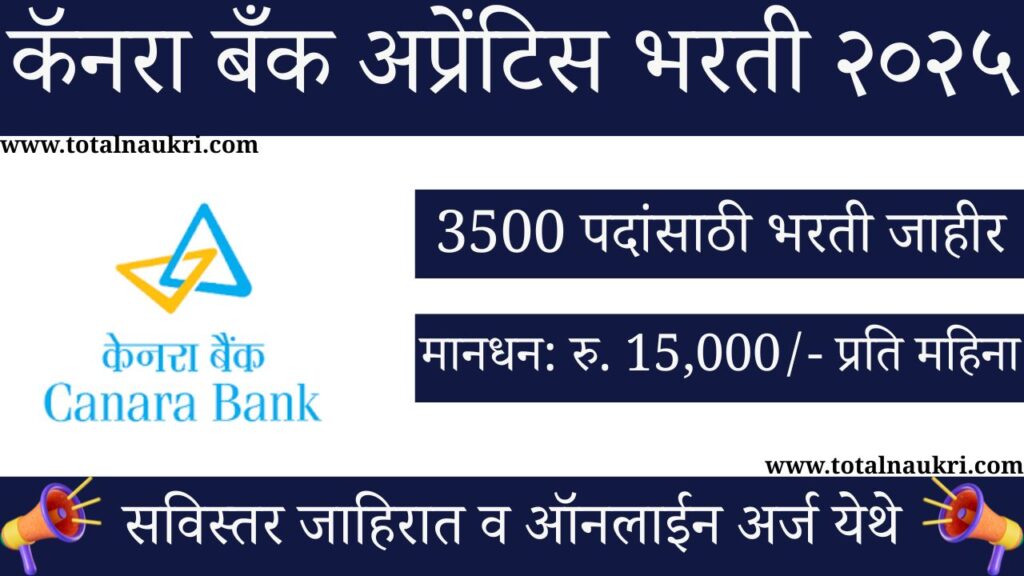 Canara Bank Apprentice Bharti 2025