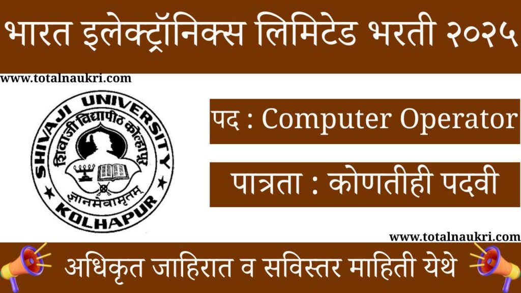 Shivaji University Kolhapur Bharti 2025