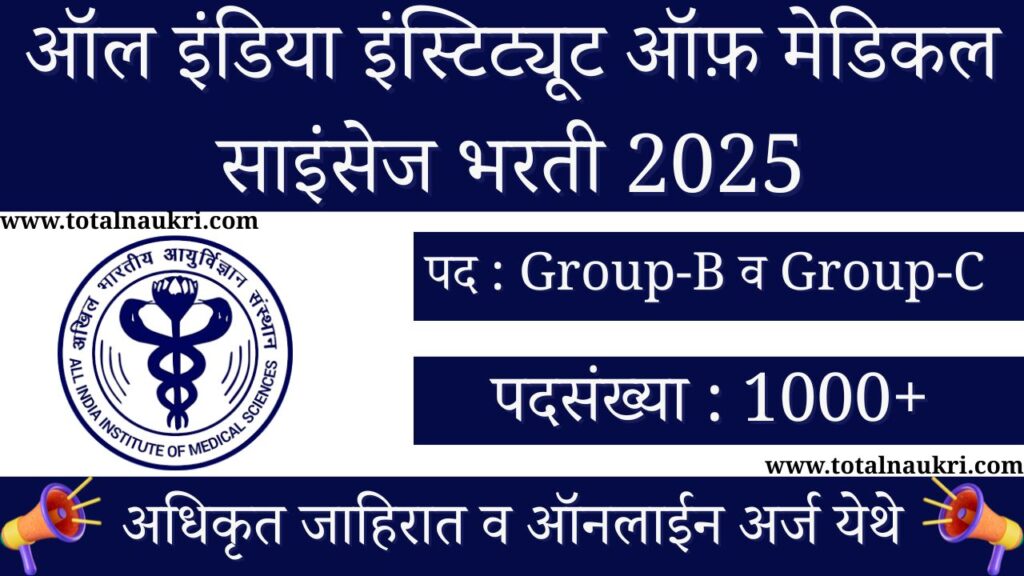 AIIMS CRE Bharti 2025