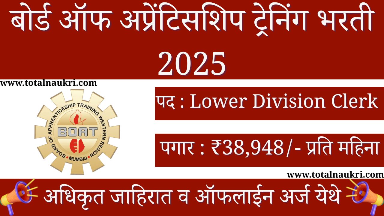 Board Of Apprenticeship Training Mumbai Bharti 2025