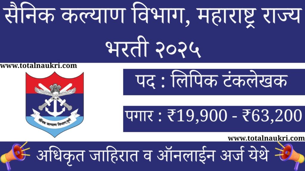 Department of Sainik Welfare Recruitment 2025