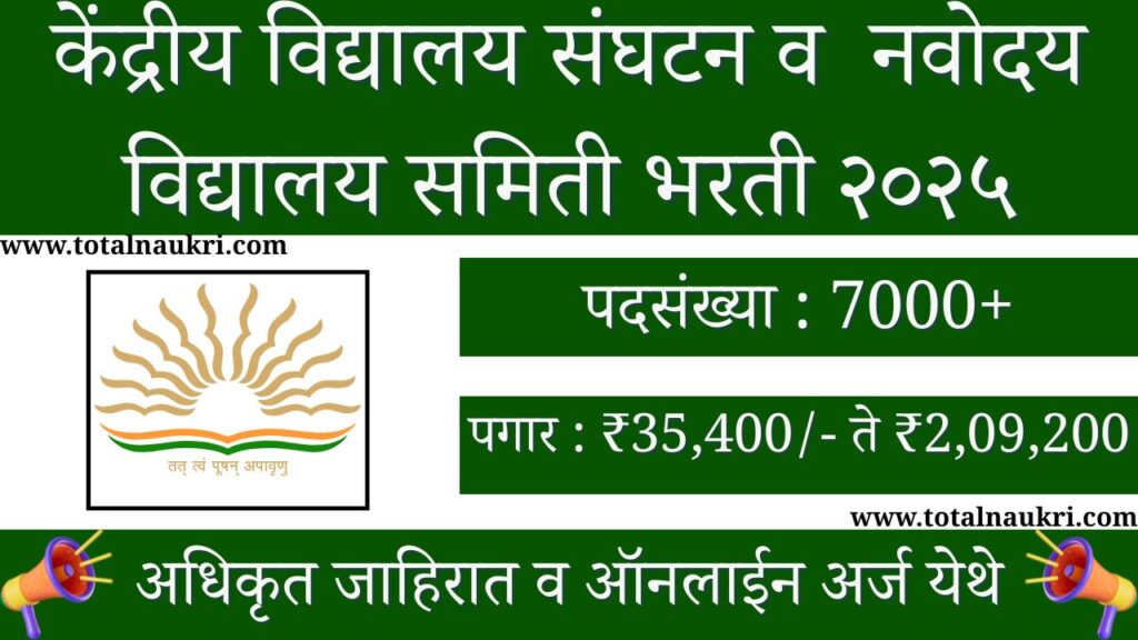 KVS NVS Recruitment 2025