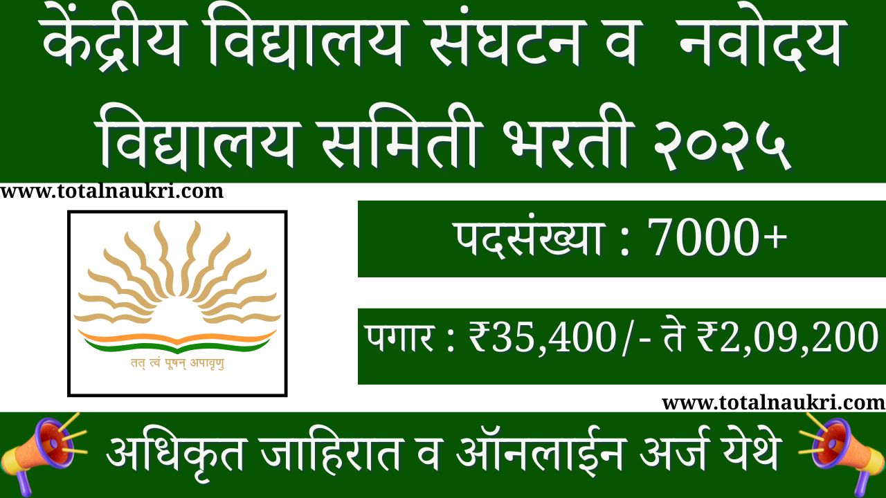 KVS NVS Recruitment 2025
