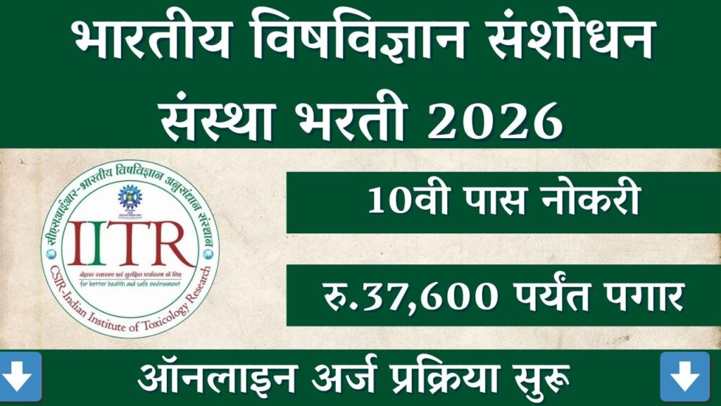 CSIR-IITR Bharti 2026