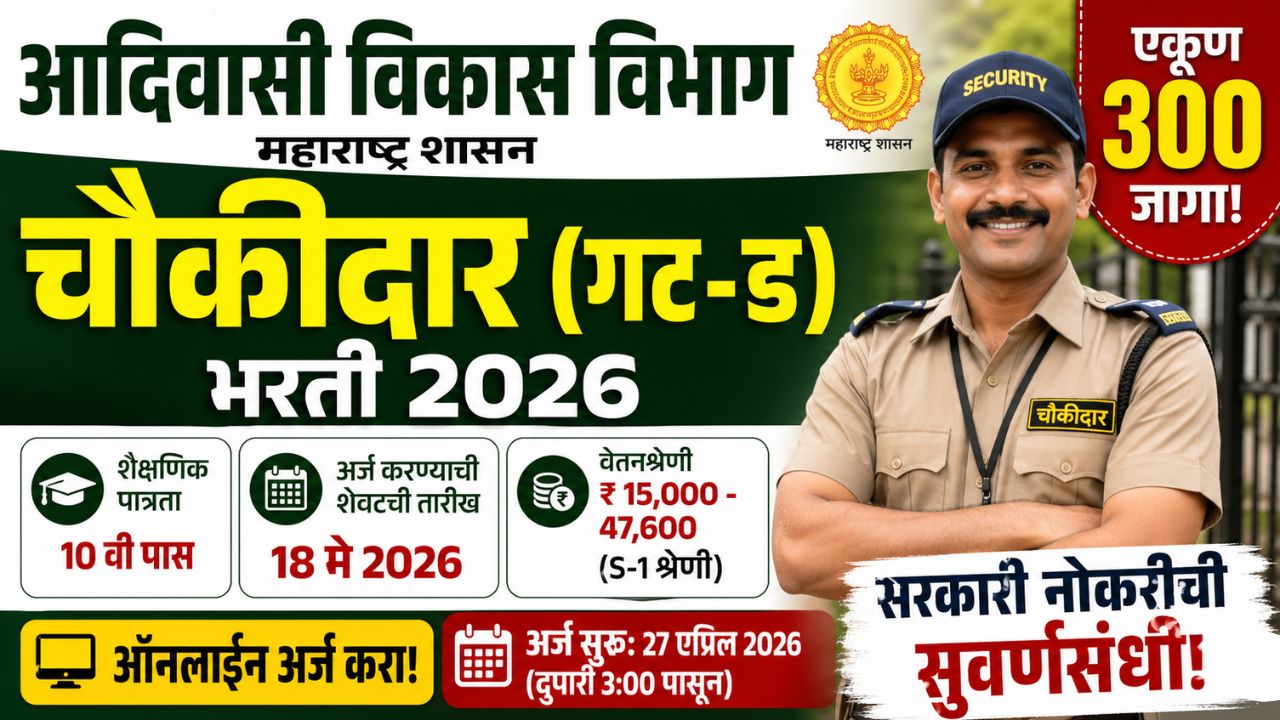 Tribal Development Department Maharashtra Bharti 2026