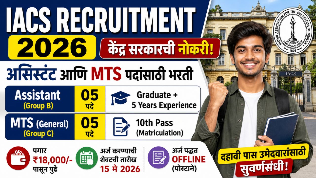 IACS Recruitment 2026