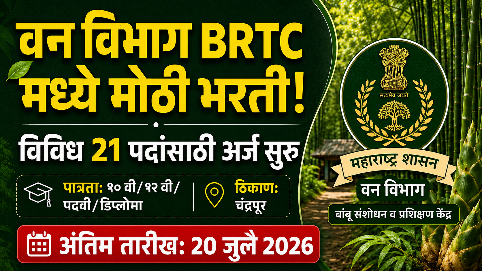 BRTC Chandrapur Recruitment 2026