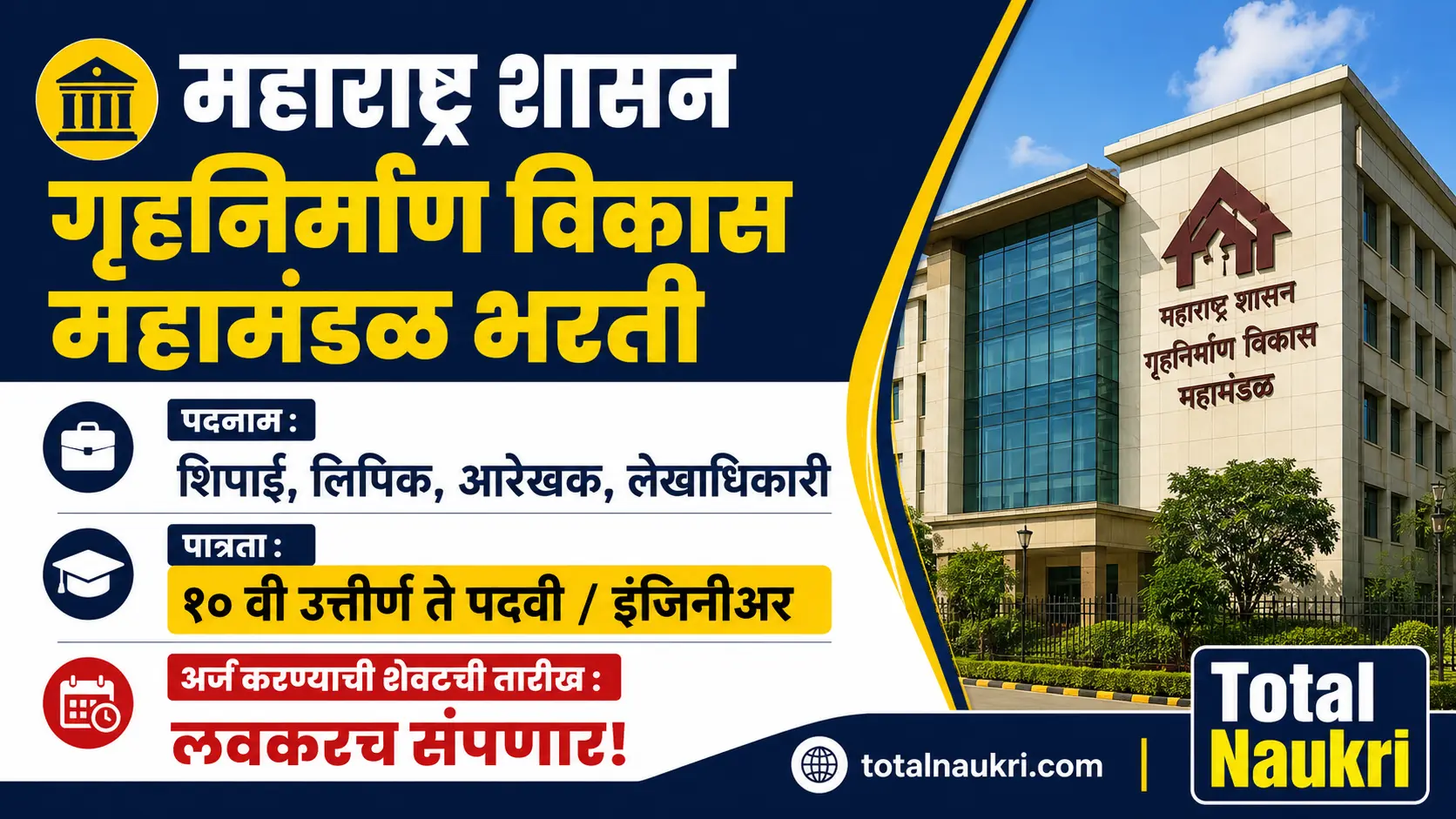 MahaHousing Recruitment 2026