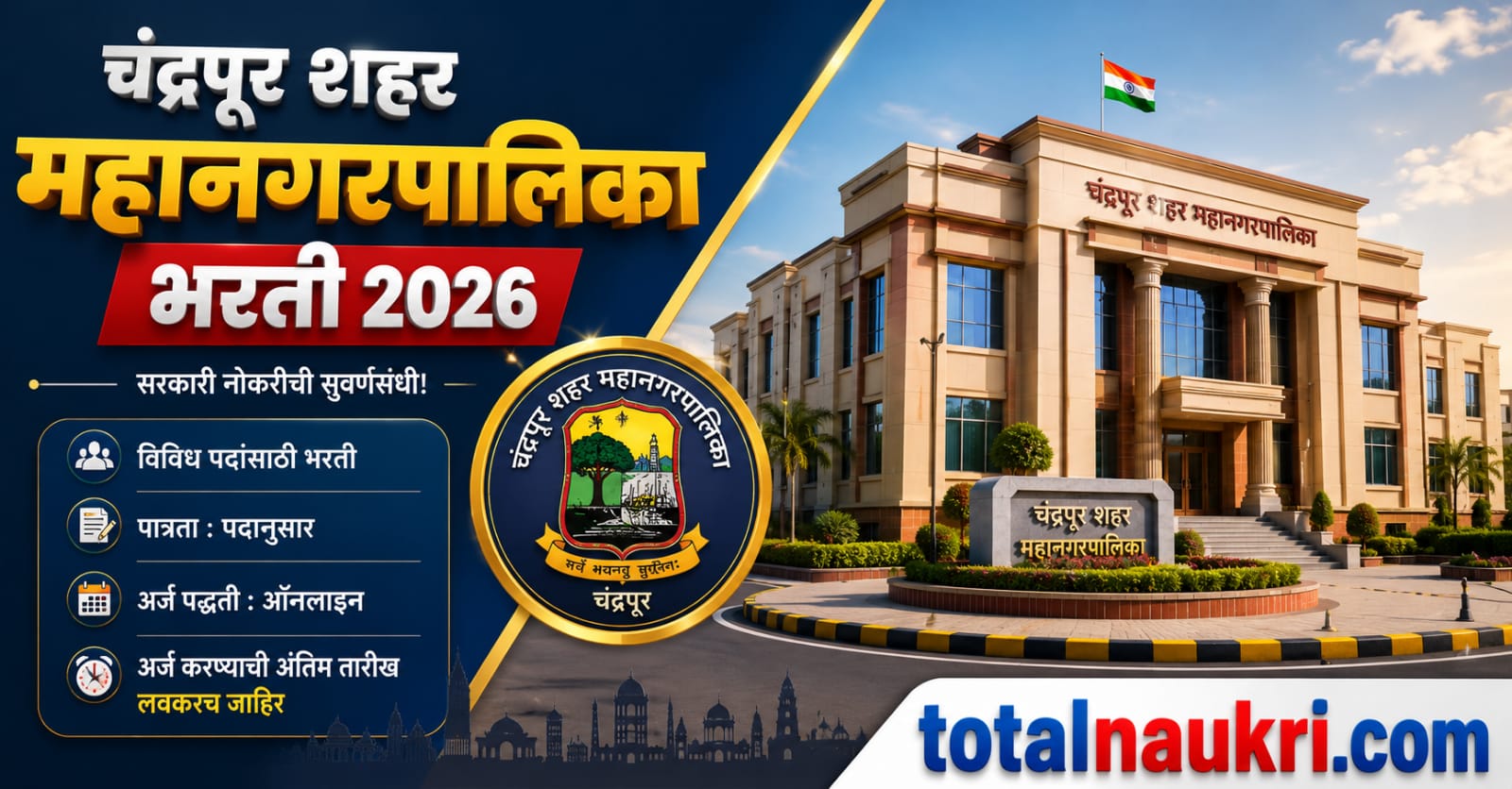 Chandrapur City Mahanagarpalika Recruitment feature image