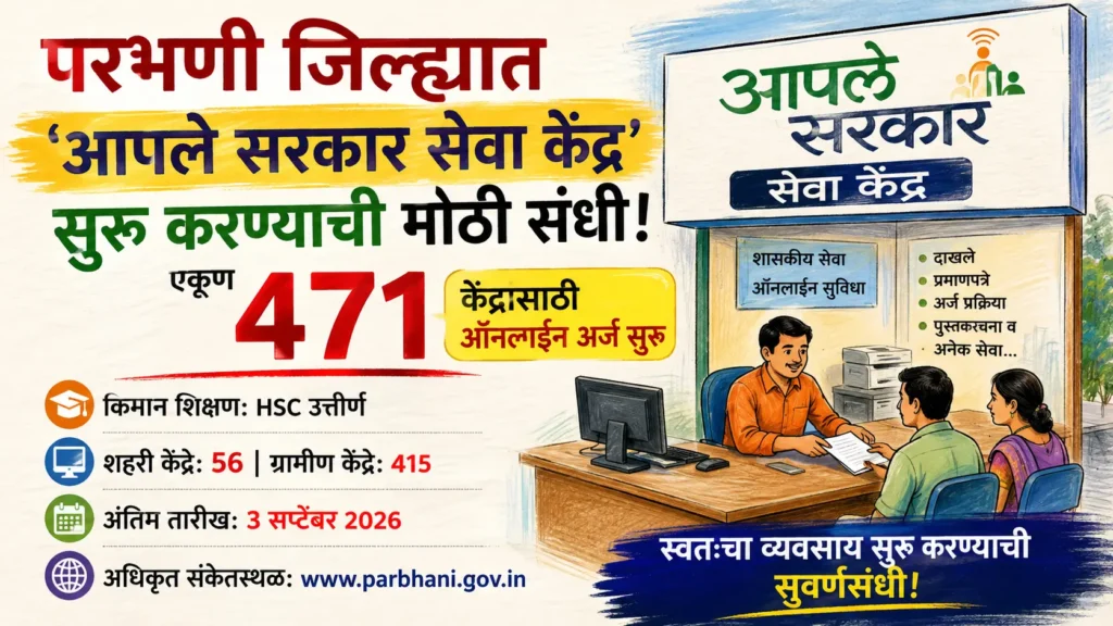 Aaple Sarkar Seva Kendra Recruitment 2026